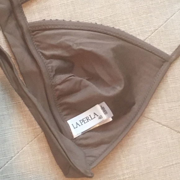 La Perla Mosaico Sequins Light Brown Triangle Bikini Top & Bottom Sz 4 US $545 - Picture 6 of 16